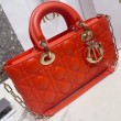 Imitazioni borse griffate Christian Dior Lady D-Joy in pelle di agnello Cannage arancione