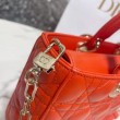Imitazioni borse griffate Christian Dior Lady D-Joy in pelle di agnello Cannage arancione