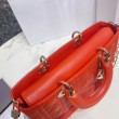 Imitazioni borse griffate Christian Dior Lady D-Joy in pelle di agnello Cannage arancione