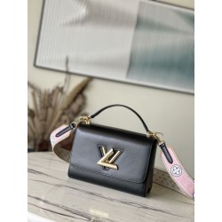 Borse Imitazioni LV Twist MM M22036 Nera 23 cm