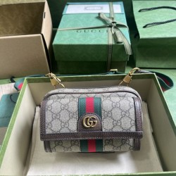 Borsa mini Gucci Ophidia GG 746308 Marrone