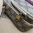 Borsa mini Gucci Ophidia GG Supreme tela 671682 Bianca