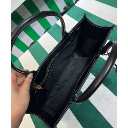 Borse Replica Alta Qualità Prada Prada Symbole grande in pelle con impunture 1BA377 Nera