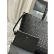 Borse Imitazioni Shopping YSL Saint Laurent Tote In Pelle Stampa Coccodrillo Nera