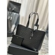 Borse Imitazioni Shopping YSL Saint Laurent Tote In Pelle Stampa Coccodrillo Nera