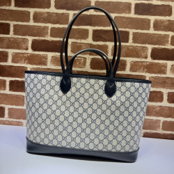 Borsa tote media Gucci Ophidia 739730 tela GG Supreme Nera