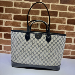 Borsa tote media Gucci Ophidia 739730 tela GG Supreme Nera