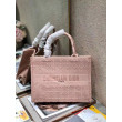 Borsa tote per libri piccola Christian Dior Cannage ricamo rosa Borsa tote per libri piccola Christian Dior Cannage ricamo rosa