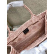 Borsa tote per libri piccola Christian Dior Cannage ricamo rosa Borsa tote per libri piccola Christian Dior Cannage ricamo rosa