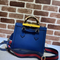 Borsa tote piccola Gucci Diana 702721 Blu