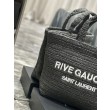 Borsa Replica 1:1 tote ricamata YSL Saint Laurent Rive Gauche nera
