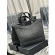 Borsa Replica 1:1 tote ricamata YSL Saint Laurent Rive Gauche nera