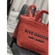 Bora Pari all'originale replica tote ricamata YSL Saint Laurent Rive Gauche Rossa