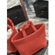 Bora Pari all'originale replica tote ricamata YSL Saint Laurent Rive Gauche Rossa