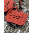 Bora Pari all'originale replica tote ricamata YSL Saint Laurent Rive Gauche Rossa