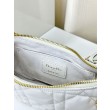 Christian Dior CD Lounge Bag Supple Macrocannage Bianco