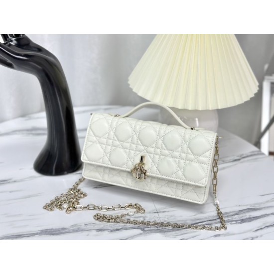 Christian Dior Miss Dior Lady Dior Mini Borse Firmate Replica Bianca