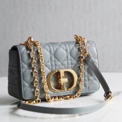 Miglior Prezzo Borsa Caro piccola Christian Dior in pelle di vitello Cannage Blu nuvola Replica