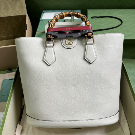 Dettagli perfetti Borse Firmate Replica tote media Gucci Diana 750394 Bianca Dettagli perfetti Borse Firmate Replica tote media Gucci Diana 750394 Bianca