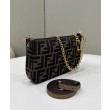 Fendi Baguette Pouch 8BS073 Borsa Caffè