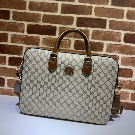 Gucci Borse Replica da lavoro con incastro G 674140 Caffè