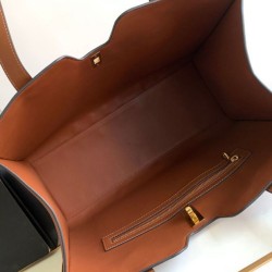 Miglior Prezzo Celine Cabas 16 Borse Replica in pelle di vitello liscia Caffè 