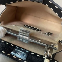 Sito Replica Borsa 1:1 Fendi Peekaboo ISeeU piccola 8BN327 nera imitazioni Miglior Prezzo Borsa Replica 1:1 Fendi Peekaboo ISeeU piccola 8BN327 nera