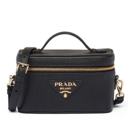 Miglior Prezzo Miniborsa Prada in pelle 1BH202 Nera Replica