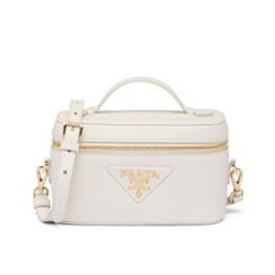 Miglior Prezzo Prada Miniborsa in pelle 1BH202 Bianca Replica