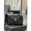 Imitazione Borsa a busta grande YSL Saint Laurent Mix Matelasse Nera 31 cm