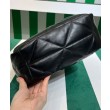 Imitazione Borsa tote Prada media in pelle nappa con impunture 1BG450 nera