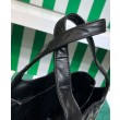 Imitazione Borsa tote Prada media in pelle nappa con impunture 1BG450 nera