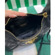 Imitazione Mini borsa Prada in pelle nappa con impunture 1BA384 Nera