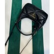 Imitazione Mini borsa Prada in pelle nappa con impunture 1BA384 Nera