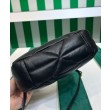 Imitazione Mini borsa Prada in pelle nappa con impunture 1BA384 Nera