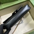 Imitazione Portafoglio con catena mini porta carte Gucci GG Marmont 751526 Nero