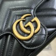 Imitazione Portafoglio con catena mini porta carte Gucci GG Marmont 751526 Nero