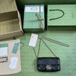 Imitazione Portafoglio con catena mini porta carte Gucci GG Marmont 751526 Nero