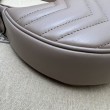 Mini borsa a forma di mezzaluna Gucci GG Marmont 699514 Rosa