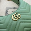 Mini borsa Gucci GG Marmont a forma di mezza luna 699514 Verde
