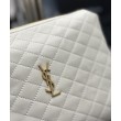 Pochette cosmetica con cerniera YSL Saint Laurent Gaby 23 cm bianca