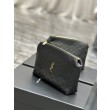 Pochette cosmetica con cerniera YSL Saint Laurent Gaby 23 cm nera