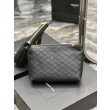 Pochette cosmetica con cerniera YSL Saint Laurent Gaby 23 cm nera
