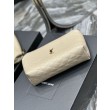 Pochette per cosmetici con cerniera YSL Saint Laurent Gaby 23 cm albicocca