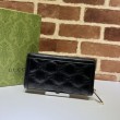 Portafoglio con zip Gucci GG Matelassé 723784 Nero
