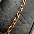 Pari all'originale replica Portafoglio LV con catena Ivy M82210 Nero