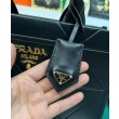 Prada Borse Firmate Replica Prada Symbole piccola in pelle con impunture 1BA379 Nera