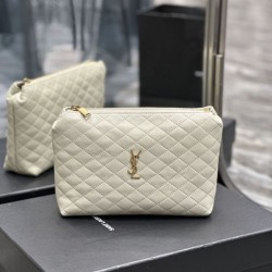 Miglior Prezzo Pochette cosmetica con cerniera YSL Saint Laurent Gaby 23 cm bianca Replica