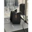 YSL Saint Laurent Le 5 A 7 Mini verticale in pelle conciata al vegetale nera