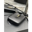 YSL Saint Laurent Le 5 A 7 Mini verticale in pelle conciata al vegetale nera